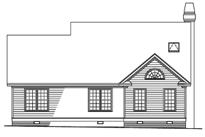 Exterior - Rear Elevation for Country House Plan #929-255 - 3 bed, 2 bath