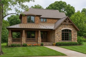 Country Exterior - Front Elevation Plan #17-2533