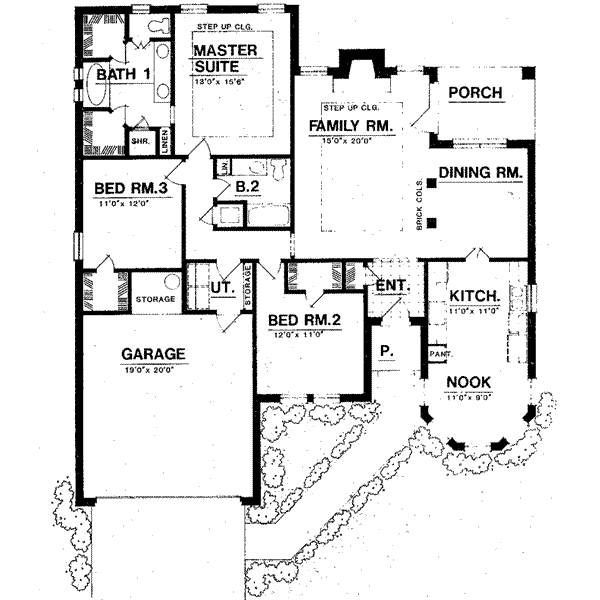 Traditional Floor Plan - Main Floor Plan #40-309
