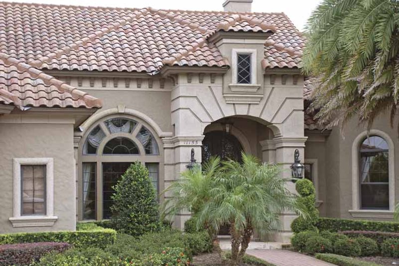 House Blueprint - Exterior - Front Elevation 4 for Mediterranean House Plan #1019-10 - 5 bed, 5.5 bath