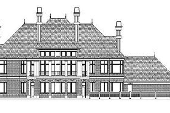 Exterior - Rear Elevation for Colonial House Plan #119-311 - 4 bed, 2 bath