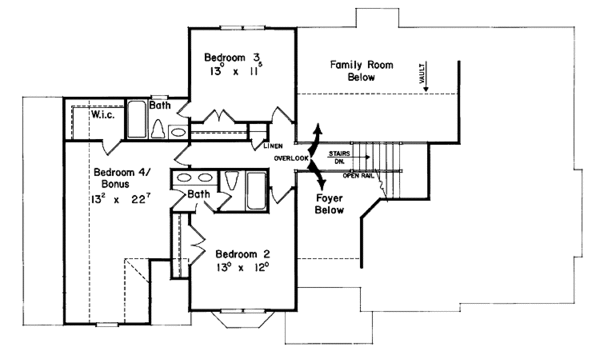 House Plan Design - Mediterranean Floor Plan - Upper Floor Plan #927-196