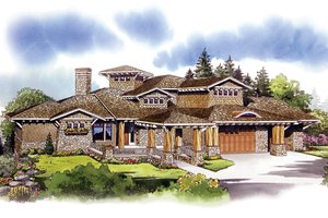 Craftsman Exterior - Front Elevation Plan #942-16