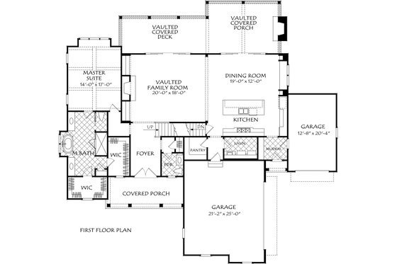 Floor Plan - Main Floor for Farmhouse House Plan #927-997 - 4 bed, 3.5 bath