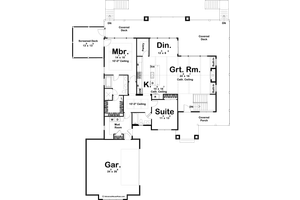 Floor Plan - Main Floor for Beach House Plan #455-268 - 2 bed, 2 bath