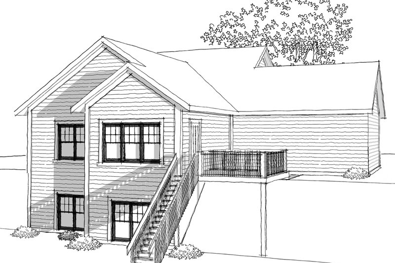 Architectural House Design - Photo 1 for Craftsman House Plan #70-1021 - 3 bed, 2.5 bath