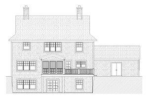 Exterior - Rear Elevation for Traditional House Plan #901-85 - 4 bed, 2.5 bath