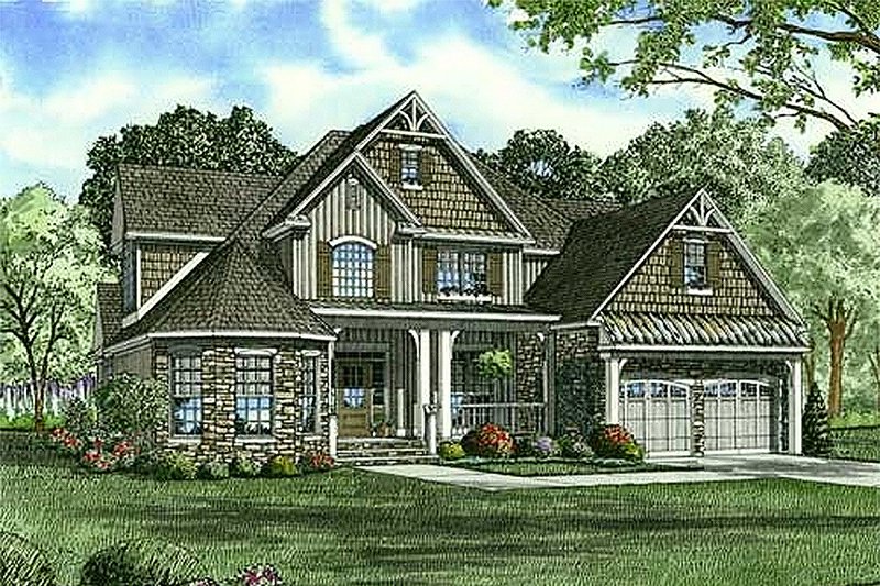 Home Plan - Craftsman Exterior - Front Elevation Plan #17-2135