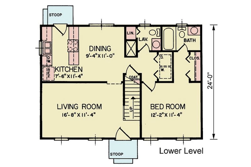 House Plan Design - Floor Plan - Main Floor for Traditional House Plan #54-630 - 3 bed, 2 bath