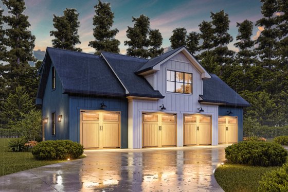 Exterior - Front Elevation 4 for Farmhouse House Plan #54-670 - 2 bed, 2 bath