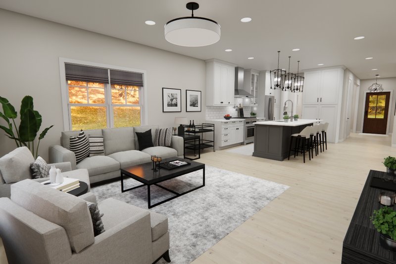 House Design - Interior - Family Room for Craftsman House Plan #51-1507 - 4 bed, 3.5 bath