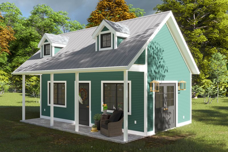Home Plan - Exterior - Front Elevation 3 for Country House Plan #1060-203, 0 bath