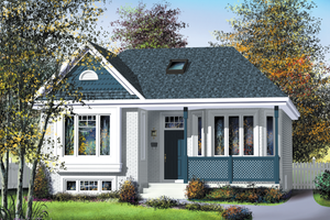 Cottage Exterior - Front Elevation Plan #25-153