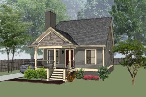 Cottage Exterior - Front Elevation Plan #79-140