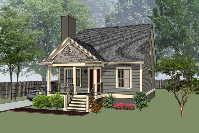 House Plan Design - Cottage Exterior - Front Elevation Plan #79-140