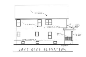 Exterior - Front Elevation 4 for European House Plan #20-2584 - 3 bed, 2.5 bath