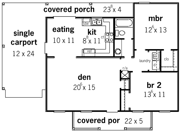 Traditional Floor Plan - Main Floor Plan #16-241