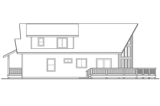 Exterior - Other Elevation 2 for Cabin House Plan #124-456 - 3 bed, 2 bath
