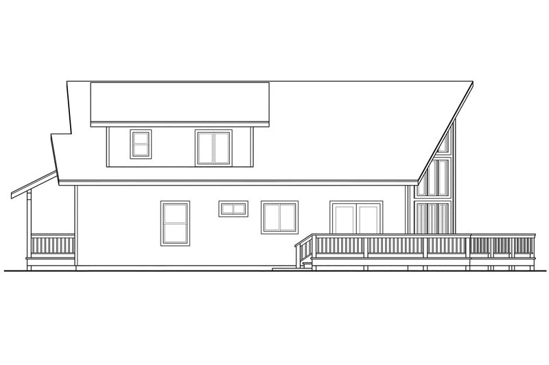 Home Plan - Exterior - Other Elevation 2 for Cabin House Plan #124-456 - 3 bed, 2 bath
