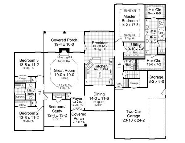 Dream House Plan - Traditional Floor Plan - Main Floor Plan #21-210