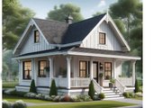 Cottage Style House Plan - 2 Beds 1 Baths 972 Sq/Ft Plan #515-46 