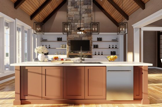 Interior - Kitchen for European House Plan #17-3416 - 4 bed, 4.5 bath