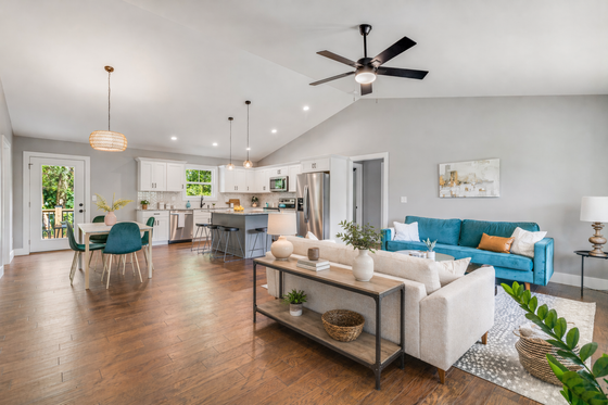 Interior - Family Room for Cottage House Plan #44-246 - 3 bed, 2 bath