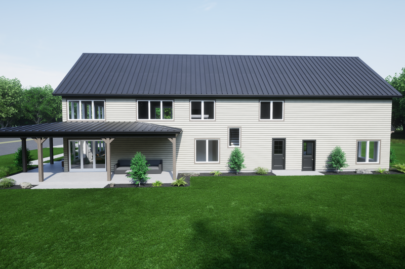 Architectural House Design - Exterior - Other Elevation 2 for Barndominium House Plan #1116-14 - 4 bed, 2.5 bath