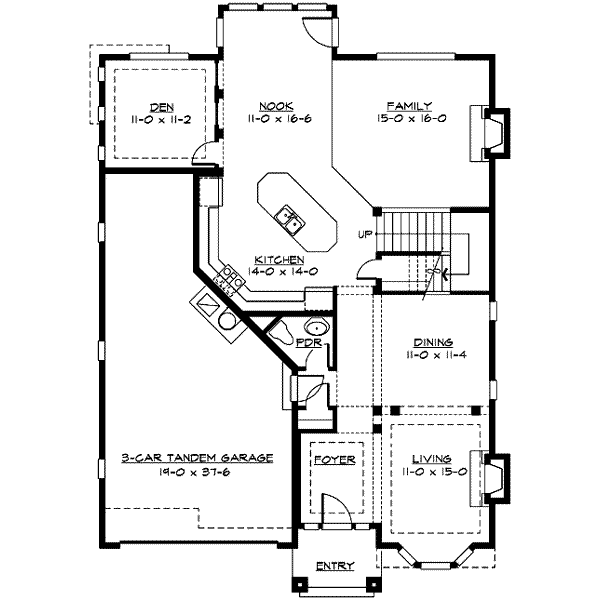 Traditional Floor Plan - Main Floor Plan #132-147