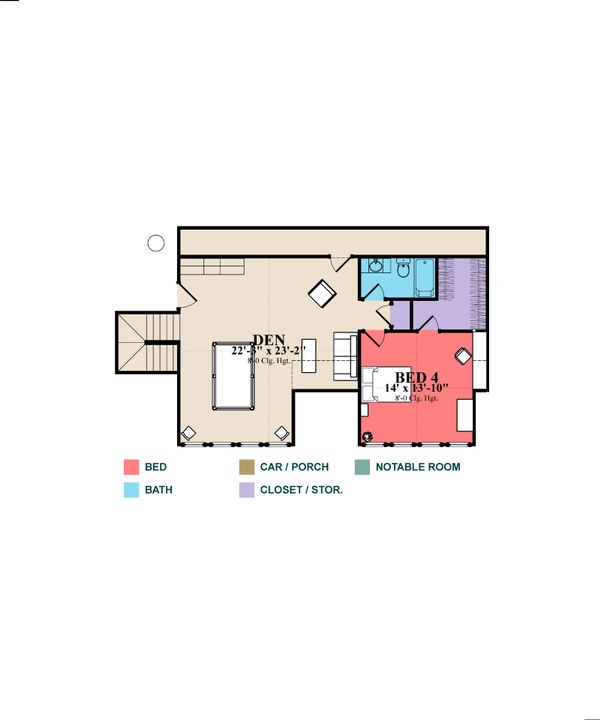 Craftsman Floor Plan - Upper Floor Plan #63-371