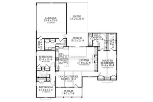 Country Floor Plan - Main Floor Plan #406-9659