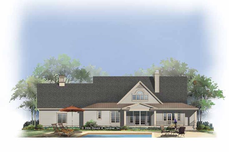 Home Plan - Exterior - Rear Elevation for Country House Plan #929-806 - 3 bed, 3.5 bath