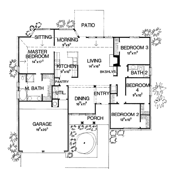 House Design - Country Floor Plan - Main Floor Plan #472-130
