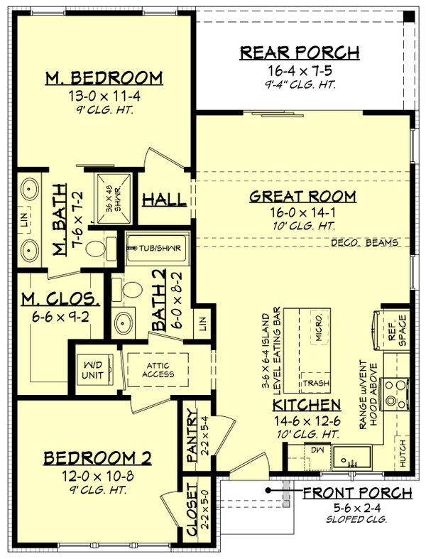 Architectural House Design - Farmhouse Floor Plan - Main Floor Plan #430-330