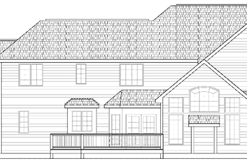 Dream House Plan - Exterior - Rear Elevation for Traditional House Plan #328-434 - 4 bed, 2.5 bath