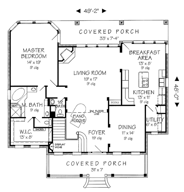 Dream House Plan - Country Floor Plan - Main Floor Plan #968-19