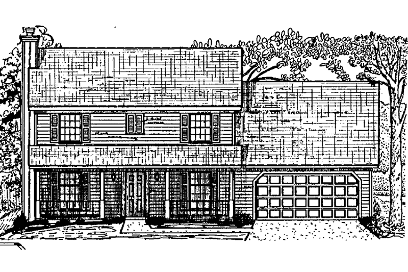 House Blueprint - Country Exterior - Front Elevation Plan #405-304