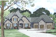 European Style House Plan - 4 Beds 3.5 Baths 3752 Sq/Ft Plan #17-2498 