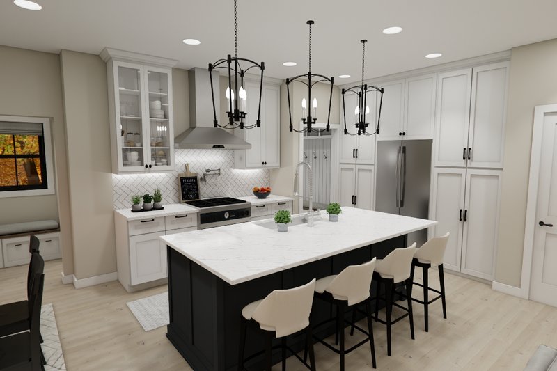 House Blueprint - Interior - Kitchen for Craftsman House Plan #51-1385 - 4 bed, 3.5 bath