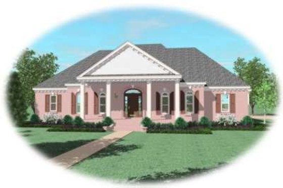 Exterior - Front Elevation for Southern House Plan #81-1346 - 3 bed, 2.5 bath