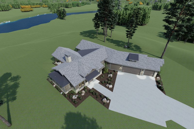 House Design - Exterior - Other Elevation 2 for Ranch House Plan #1069-34 - 3 bed, 2.5 bath