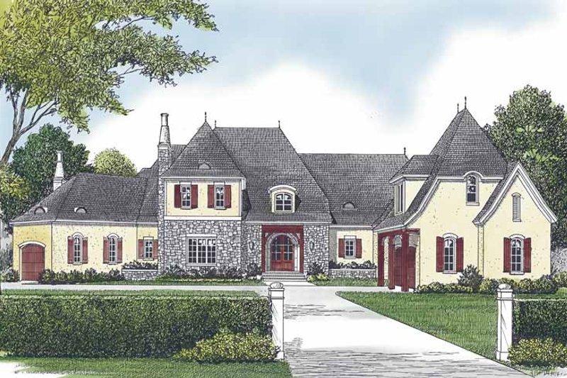 Architectural House Design - European Exterior - Front Elevation Plan #453-595