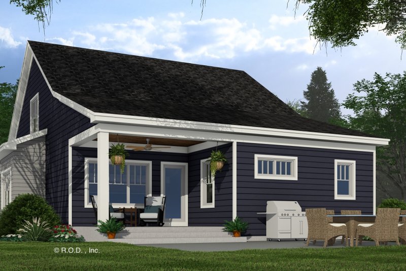 House Design - Exterior - Rear Elevation for Bungalow House Plan #51-1293 - 4 bed, 4 bath
