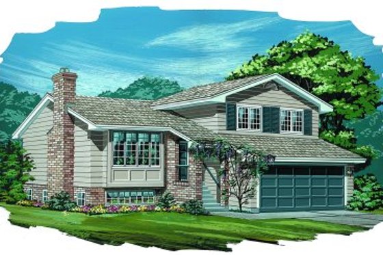 Exterior - Front Elevation for Traditional House Plan #47-129 - 3 bed, 1.5 bath