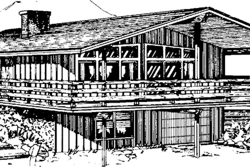 House Design - Cabin Exterior - Front Elevation Plan #320-1023