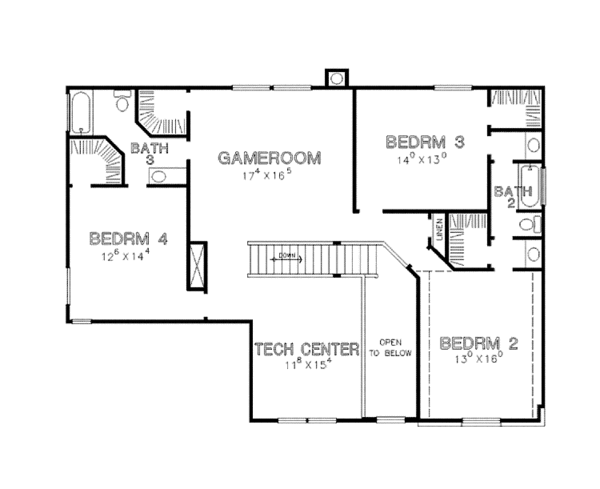 Dream House Plan - Country Floor Plan - Upper Floor Plan #472-328
