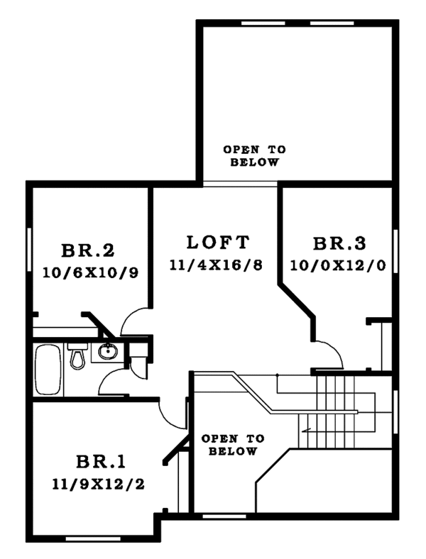 Dream House Plan - Craftsman Floor Plan - Upper Floor Plan #943-4