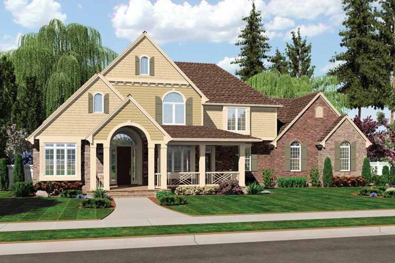 Architectural House Design - Country Exterior - Front Elevation Plan #46-804