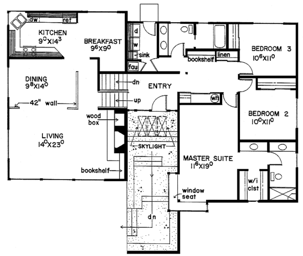 House Plan Design - Contemporary Floor Plan - Main Floor Plan #60-731