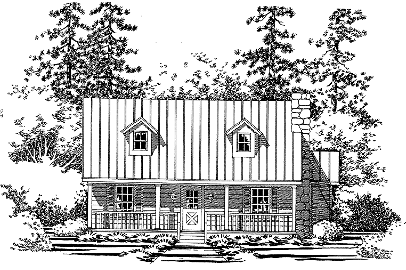 House Blueprint - Country Exterior - Front Elevation Plan #472-126